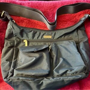 Baggallini Pacific Blue Crossbody Bag with Silver Accents